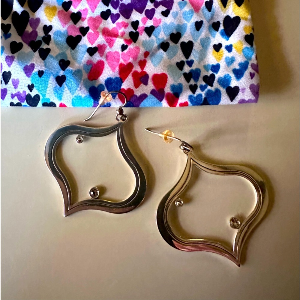 Brighton earrings with sparkling studs, and storage bag!